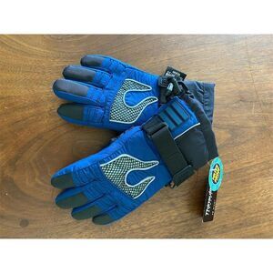 Thinsulate Unisex Blue Waterproof Ski Gloves Size Small Winter Warm